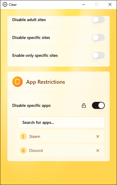 disable distracting apps.